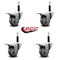 Service Caster 3'' Gray Poly Swivel 3/4'' Expanding Stem Caster Set Total Lock Brake, 4PK SCC-EXTTL20S314-PPUB-34-4 - alternate 3